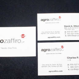 agro zaffiro business card