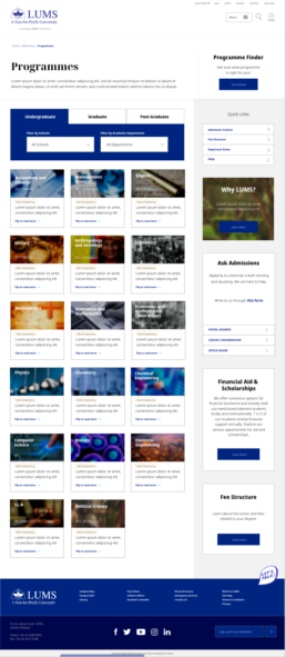 LUMS website redesign by playthink