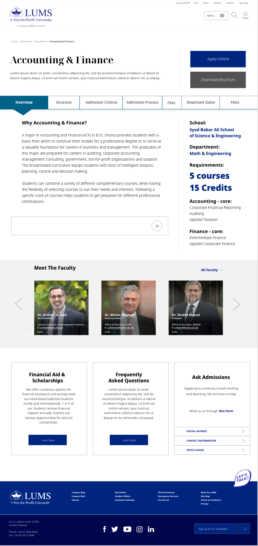 LUMS website redesign